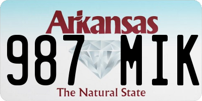 AR license plate 987MIK