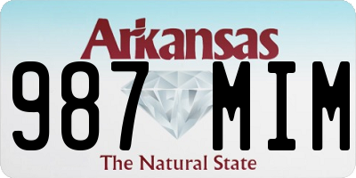 AR license plate 987MIM