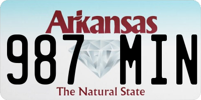 AR license plate 987MIN