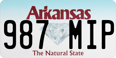 AR license plate 987MIP