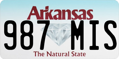 AR license plate 987MIS