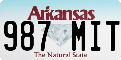 AR license plate 987MIT