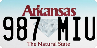 AR license plate 987MIU