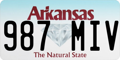 AR license plate 987MIV