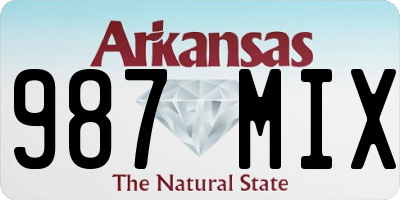 AR license plate 987MIX
