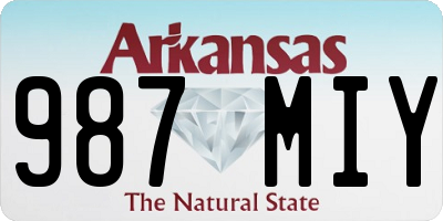 AR license plate 987MIY
