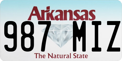 AR license plate 987MIZ