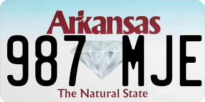 AR license plate 987MJE