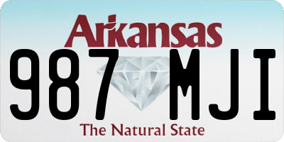 AR license plate 987MJI