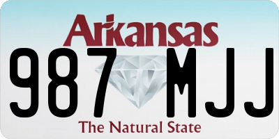 AR license plate 987MJJ