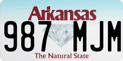 AR license plate 987MJM