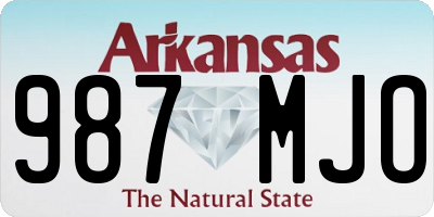 AR license plate 987MJO