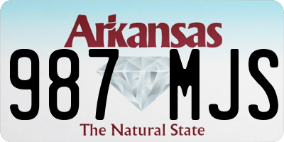 AR license plate 987MJS