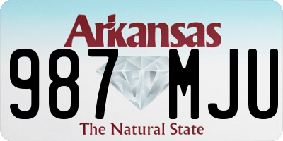 AR license plate 987MJU