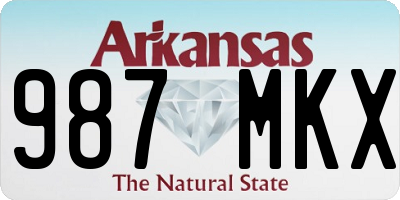 AR license plate 987MKX