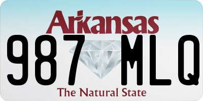 AR license plate 987MLQ