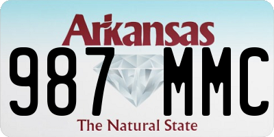 AR license plate 987MMC
