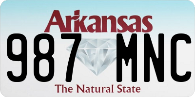 AR license plate 987MNC