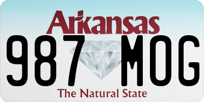 AR license plate 987MOG