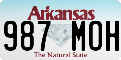 AR license plate 987MOH