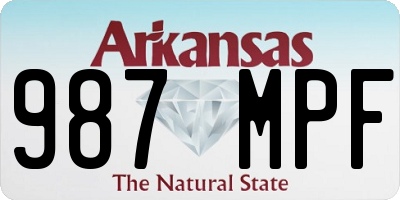 AR license plate 987MPF