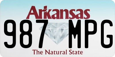 AR license plate 987MPG