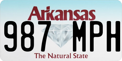 AR license plate 987MPH
