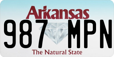 AR license plate 987MPN