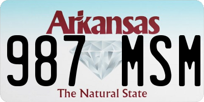 AR license plate 987MSM