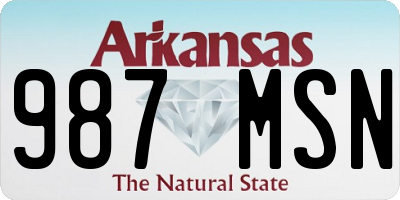 AR license plate 987MSN