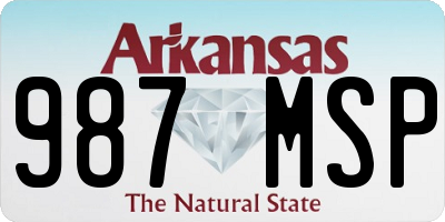 AR license plate 987MSP