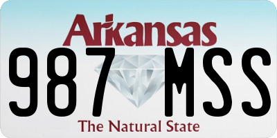 AR license plate 987MSS