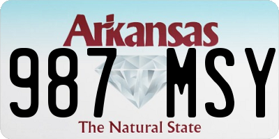 AR license plate 987MSY