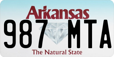 AR license plate 987MTA