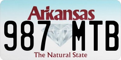 AR license plate 987MTB