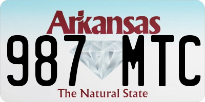 AR license plate 987MTC