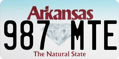 AR license plate 987MTE