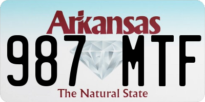 AR license plate 987MTF