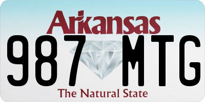 AR license plate 987MTG