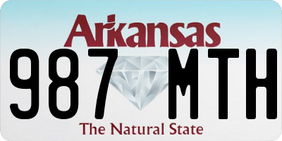 AR license plate 987MTH
