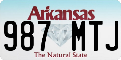 AR license plate 987MTJ