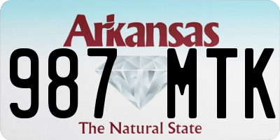 AR license plate 987MTK
