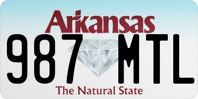 AR license plate 987MTL