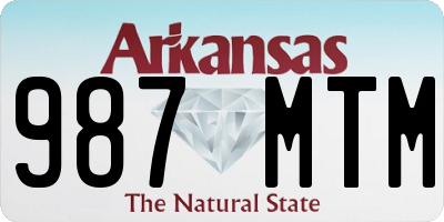 AR license plate 987MTM