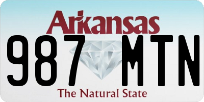 AR license plate 987MTN
