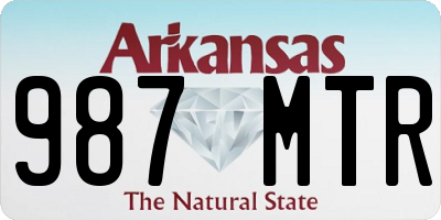 AR license plate 987MTR