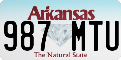 AR license plate 987MTU