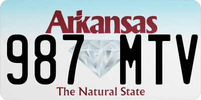 AR license plate 987MTV