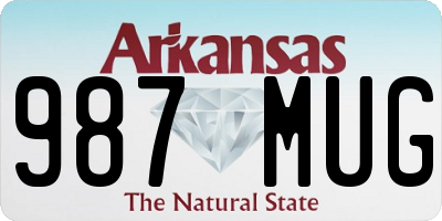 AR license plate 987MUG