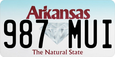 AR license plate 987MUI